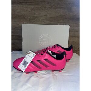 NIB Adidas Goletto VIII Firm Ground Soccer Cleat, Pink/Black, Big Kid 4‎